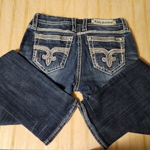 Rock Revival Easy Straight Dark Blue Women's Jeans Size 28